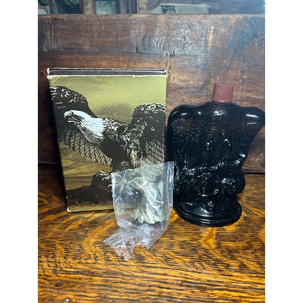 Avon American Eagle Decanter Windjammer After Shave VTG  Glass Bottle NOS Box